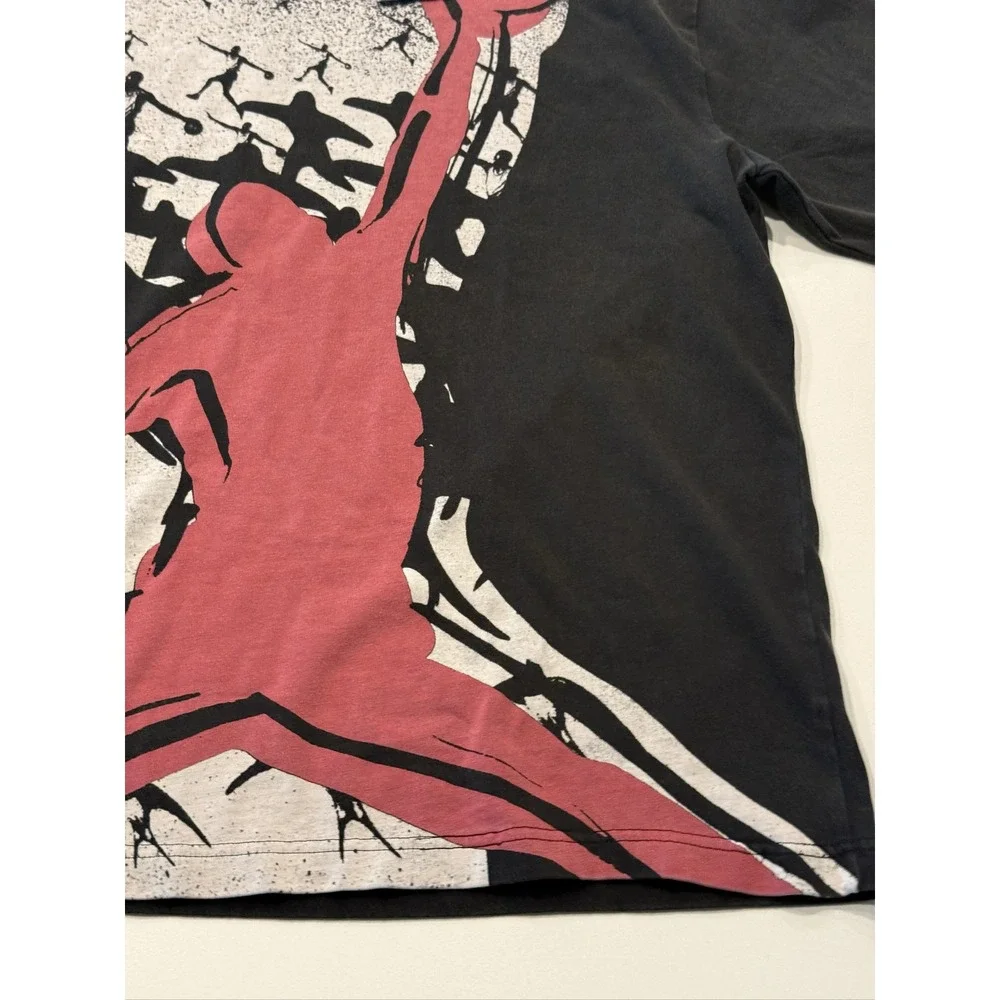 Jordan Reissue Graphic Oversized T-Shirt Men's M Black Gym Red HQ8982-010